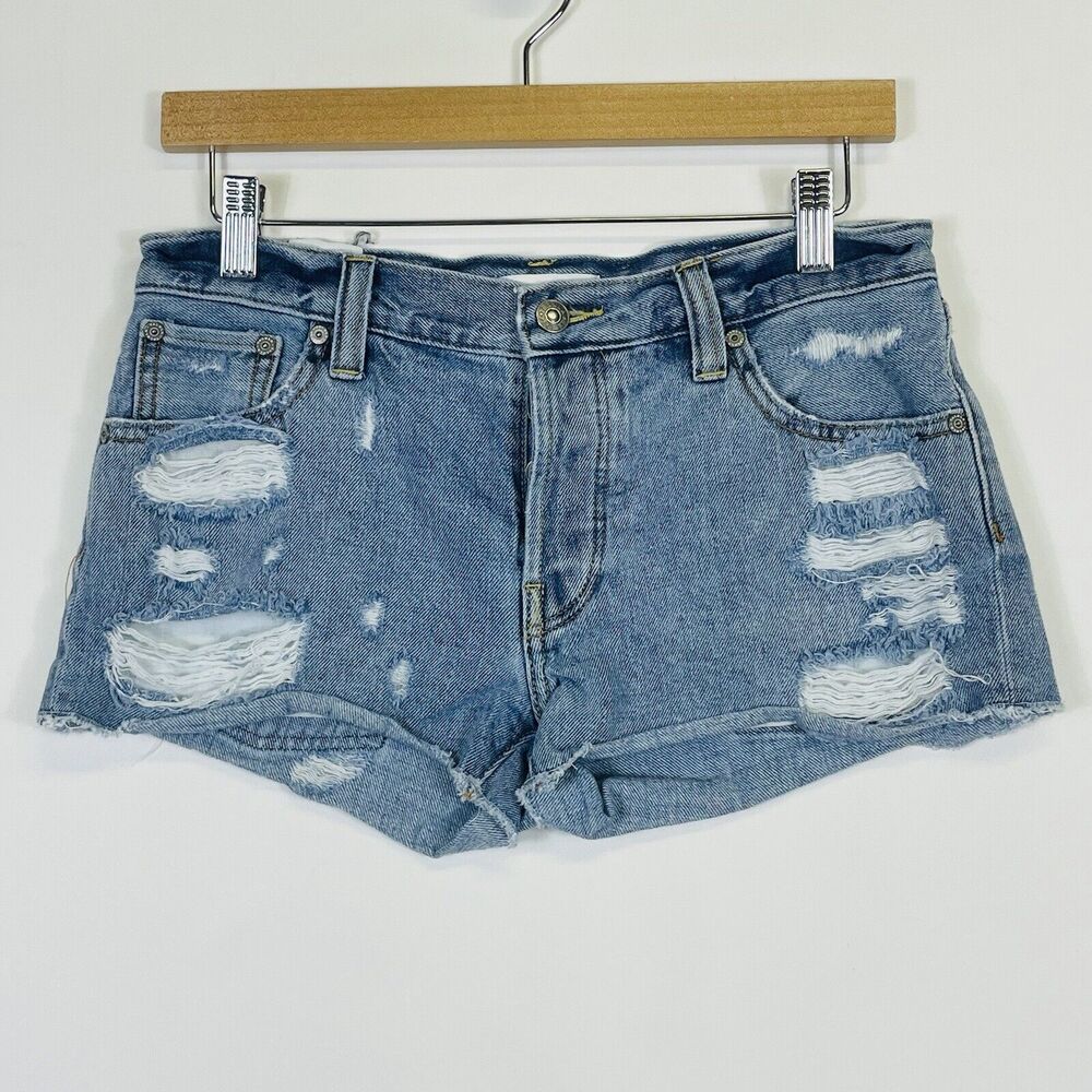 Talula Shorts Womens 26 Aritzia Distressed Destroyed Cut Off‎ Denim Indie Grunge